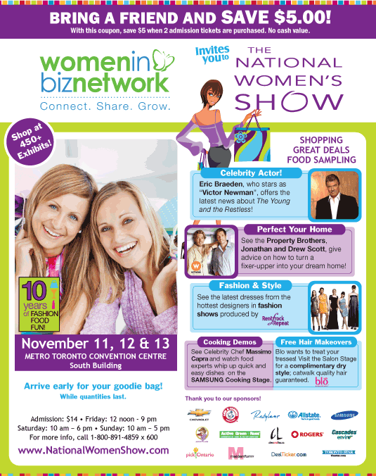 National Women’s Show Save 5 Coupon Women in Biz Network