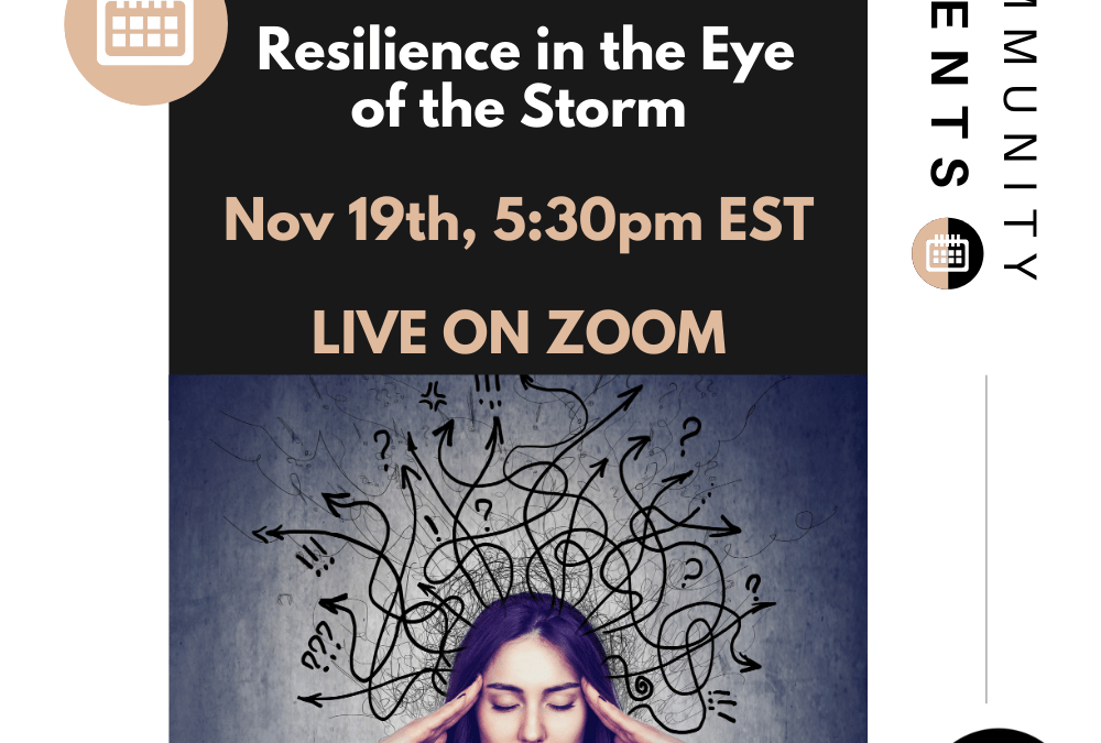 Toronto Linkedin Local Meetup – “Resilience in the Eye of the Storm”, Nov 19th, 5:30pm EST