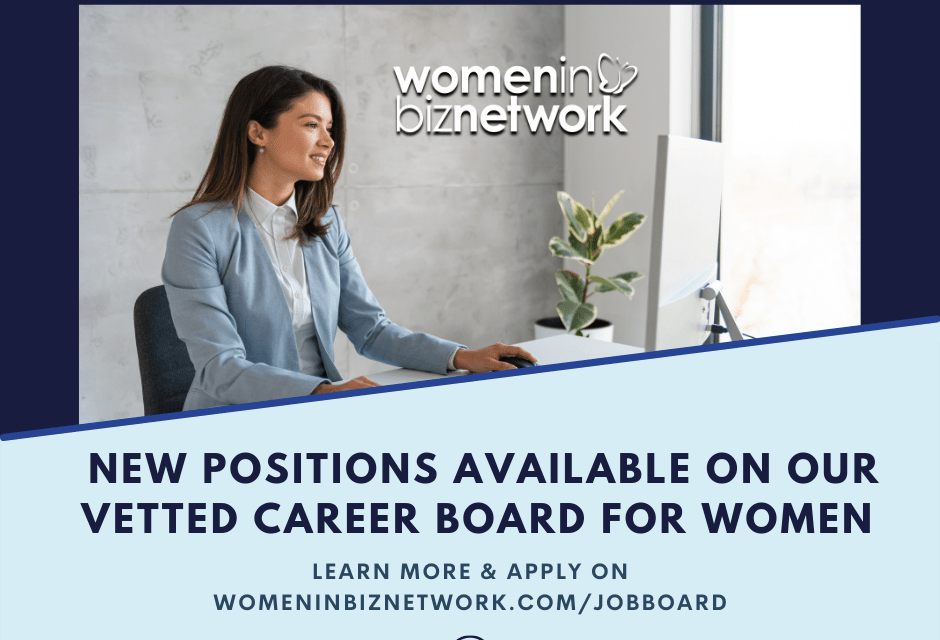 Women in Biz Vetted Career Board #HiringAlert: Positions in Alberta, BC and GTA (Hybrid, Remote, In-Person)